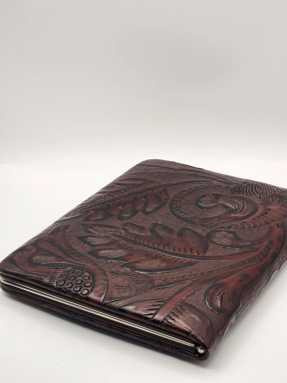Lodis Los Angeles Framed Leather Kiss-Lock Wallet - Brown